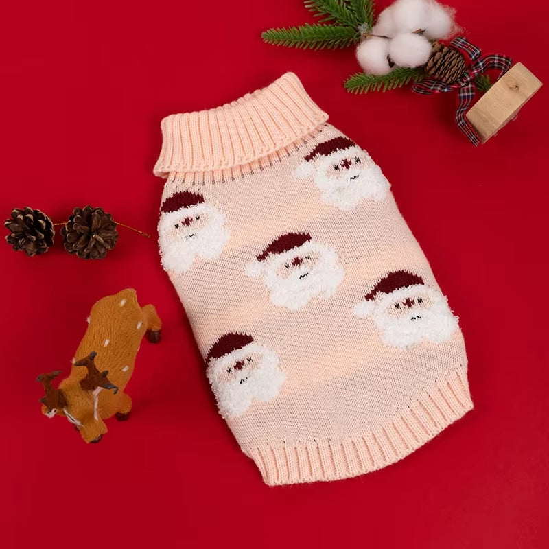 Christmas-Themed Dog and Cat Sweater