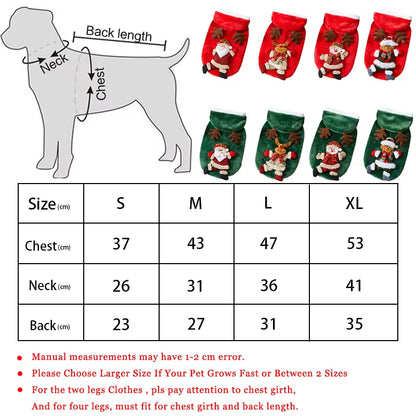 Christmas-Themed Flannel Hoodies for Dogs and Cats