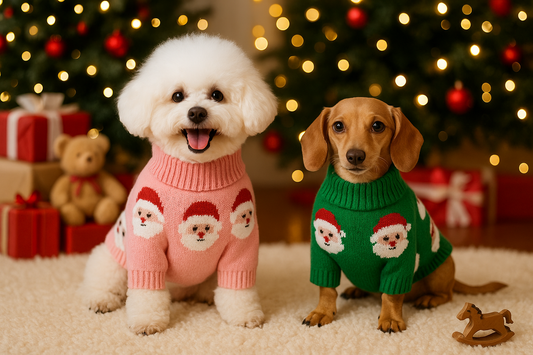 Christmas-Themed Dog and Cat Sweater