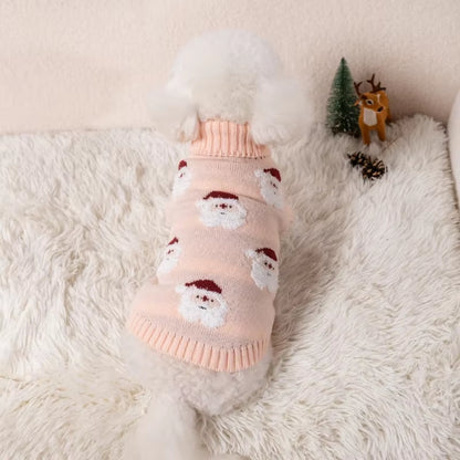 Christmas-Themed Dog and Cat Sweater 