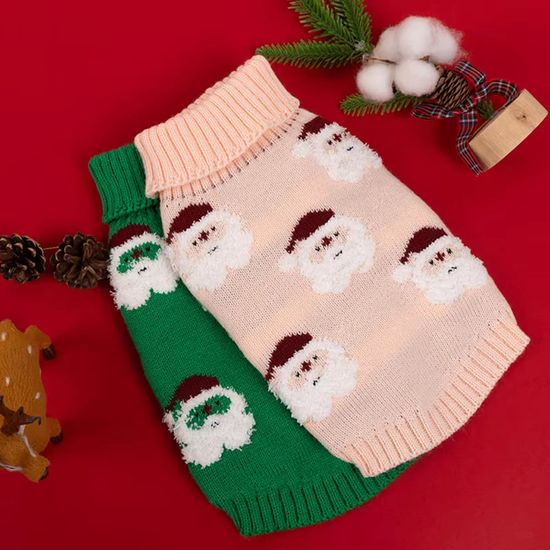 Christmas-Themed Dog and Cat Sweater 