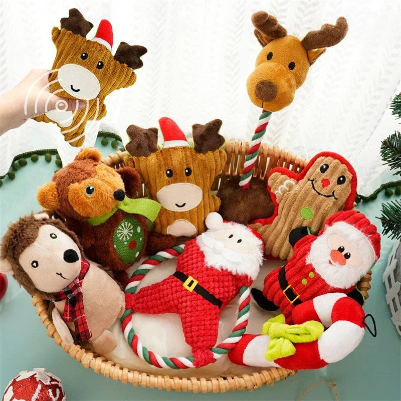 MerryPaws Holiday Squeaky Toy Set