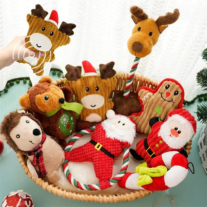 MerryPaws Holiday Squeaky Toy Set