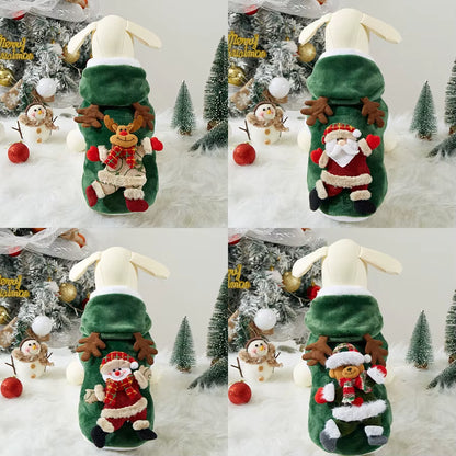 Christmas-Themed Flannel Hoodies for Dogs and Cats