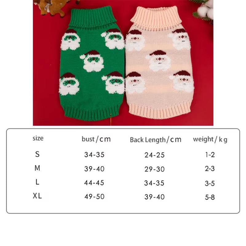 Christmas-Themed Dog and Cat Sweater 