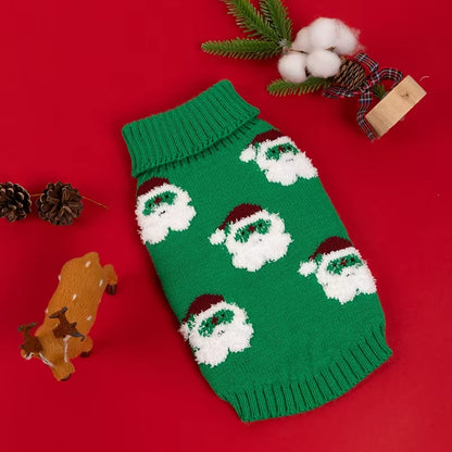 Christmas-Themed Dog and Cat Sweater 